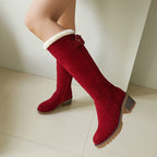 Women Boots | High Shaft with Side Zip and Buckle Strap - Evergreen Outfits- Boots