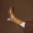 Women Boots | Retro Chelsea Ankle Style with Round Toe - Evergreen Outfits- Boots