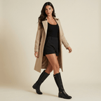 Women Calf Length Boots Non Slip Adjustable Closure - Evergreen Outfits - Women Boots