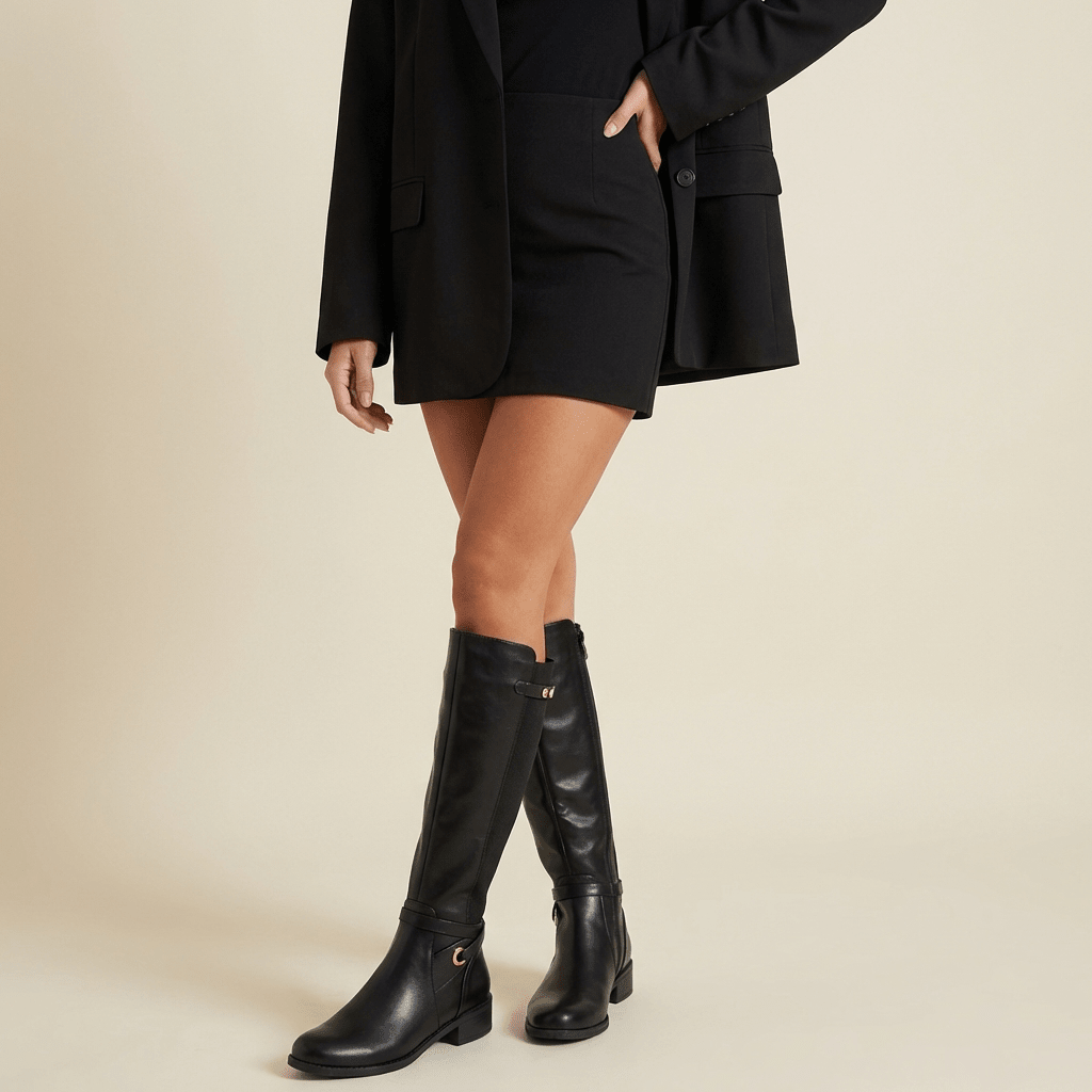 Women Calf Length Boots Non Slip Adjustable Closure - Evergreen Outfits - Women Boots