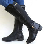 Women Calf Length Boots Non Slip Adjustable Closure - Evergreen Outfits - Women Boots