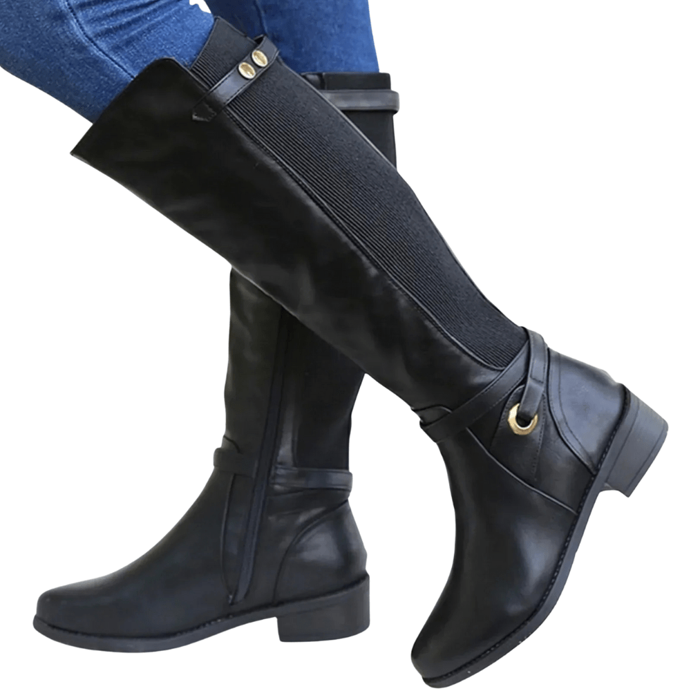 Women Calf Length Boots Non Slip Adjustable Closure - Evergreen Outfits - Women Boots