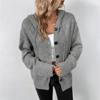 Women Cardigan | Button Closure Open Front Layering Fit - Evergreen Outfits- Cardigans