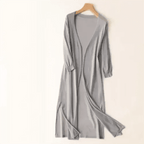 Women Cardigan | Open Front Extended Length Long Sleeve - Evergreen Outfits- Cardigans