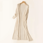 Women Cardigan | Open Front Extended Length Long Sleeve - Evergreen Outfits- Cardigans