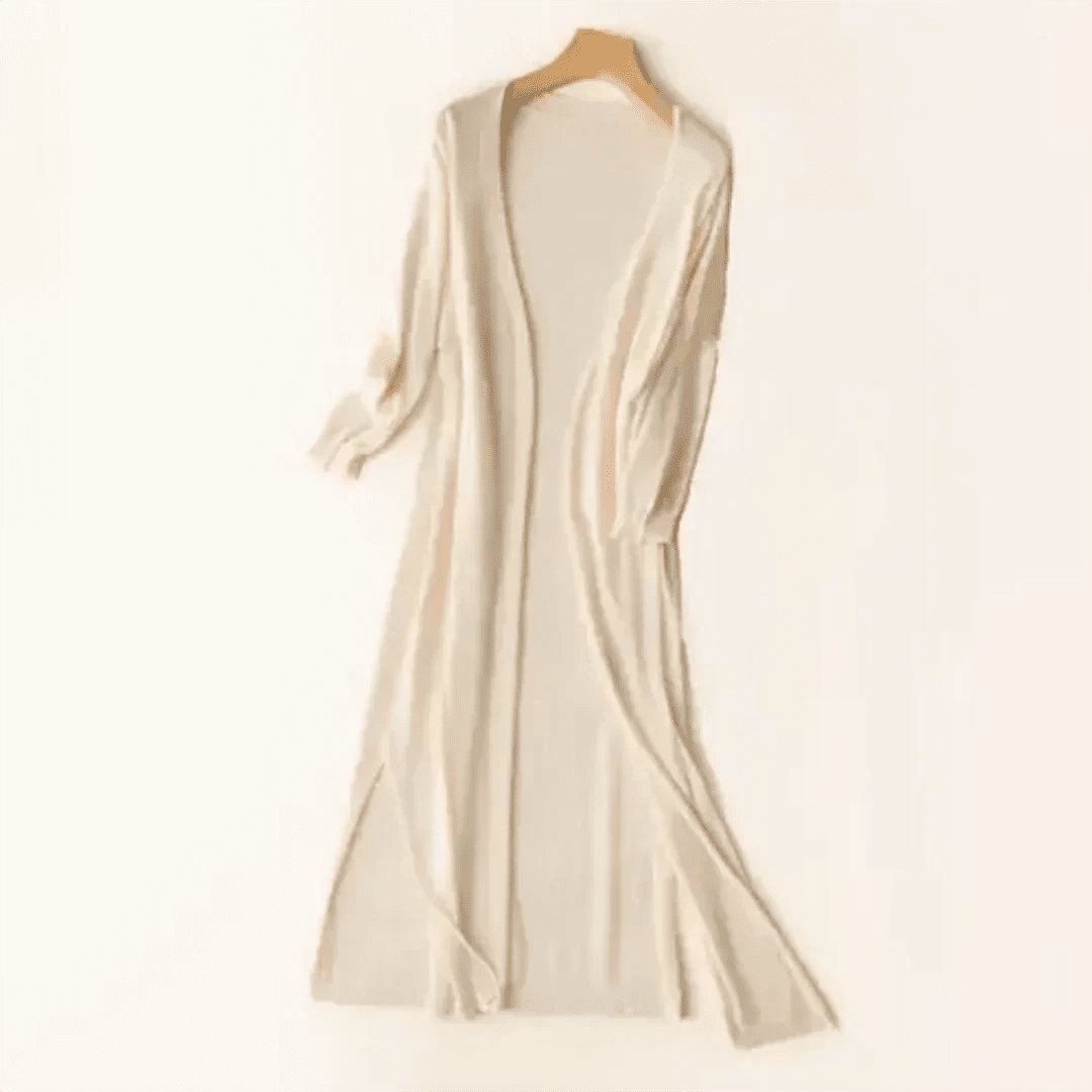 Women Cardigan | Open Front Extended Length Long Sleeve - Evergreen Outfits- Cardigans