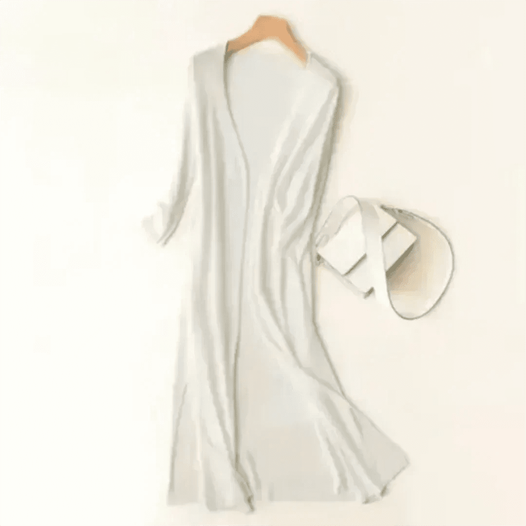 Women Cardigan | Open Front Extended Length Long Sleeve - Evergreen Outfits- Cardigans