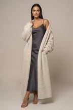 Women Cardigan | Open-Front Maxi Length Drop-Shoulder Fit - Evergreen Outfits- Cardigans