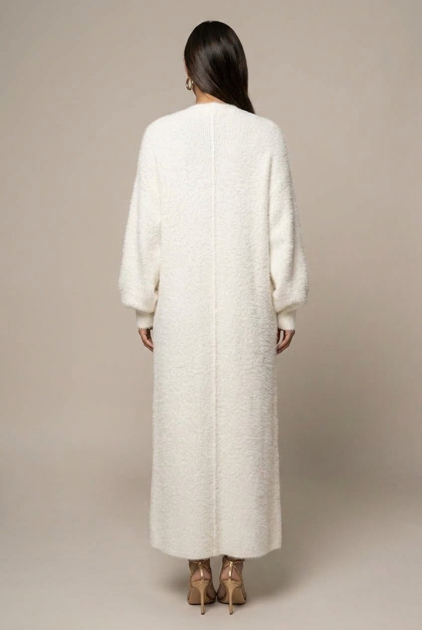 Women Cardigan | Open-Front Maxi Length Drop-Shoulder Fit - Evergreen Outfits- Cardigans