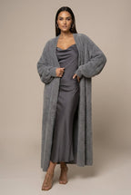 Women Cardigan | Open-Front Maxi Length Drop-Shoulder Fit - Evergreen Outfits- Cardigans