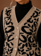 Women Cardigan | Sleeveless V-Neck with Button-Front Closure - Evergreen Outfits- Cardigans