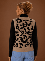 Women Cardigan | Sleeveless V-Neck with Button-Front Closure - Evergreen Outfits- Cardigans
