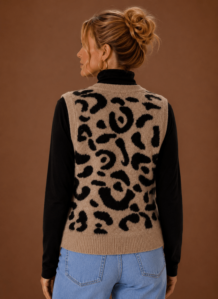 Women Cardigan | Sleeveless V-Neck with Button-Front Closure - Evergreen Outfits- Cardigans