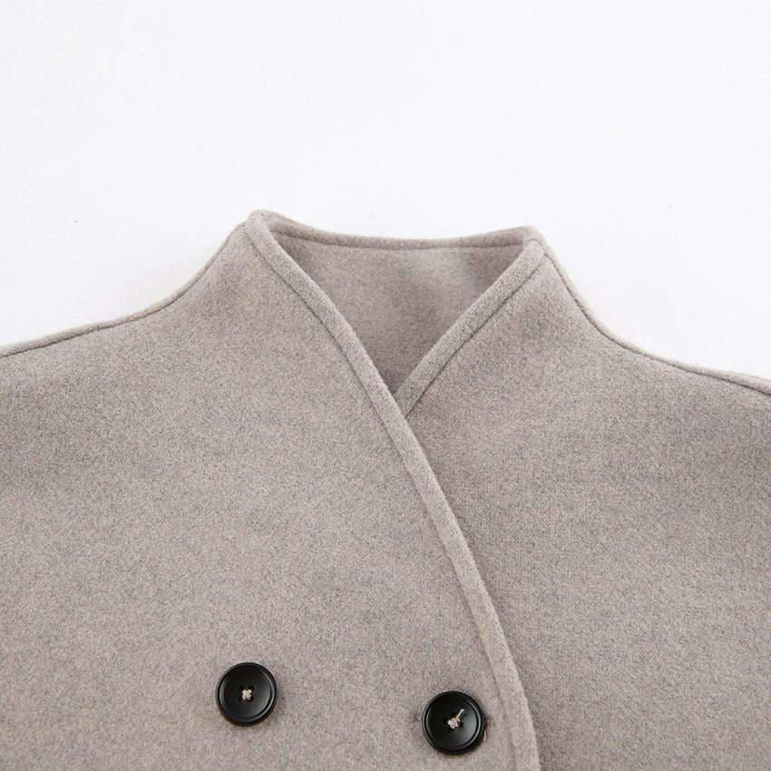 Women Coat | Double-Breasted Structured Fit for Cooler Seasons - Evergreen Outfits- Coats