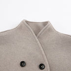 Women Coat | Double-Breasted Structured Fit for Cooler Seasons - Evergreen Outfits- Coats