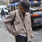 Women Coat | Double-Breasted Structured Fit for Cooler Seasons - Evergreen Outfits- Coats