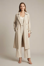 Women Coat | Oversized Double-Breasted with Notched Lapels - Evergreen Outfits- Coats