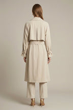 Women Coat | Oversized Double-Breasted with Notched Lapels - Evergreen Outfits- Coats