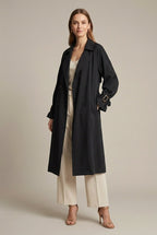 Women Coat | Oversized Double-Breasted with Notched Lapels - Evergreen Outfits- Coats