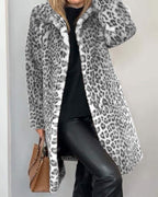 Women Coat | Relaxed Fit with Open Front and Notch Collar - Evergreen Outfits- Coats