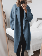 Women Coat | Relaxed Maxi-Length with Structured Tailoring - Evergreen Outfits- Coats