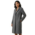 Women Coat | Straight-Cut Long Silhouette with Hidden Button Front - Evergreen Outfits- Coats