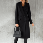 Women Coat | Tailored Fit with Long Sleeves for Winter - Evergreen Outfits- Coats