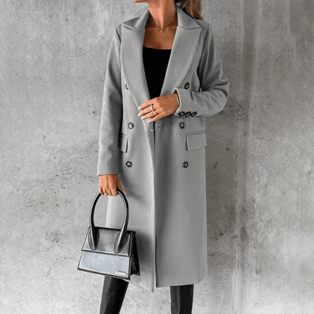 Women Coat | Tailored Fit with Long Sleeves for Winter - Evergreen Outfits- Coats