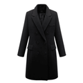 Women Coat | Tailored Longline Fit with Button Front Closure - Evergreen Outfits- Coats