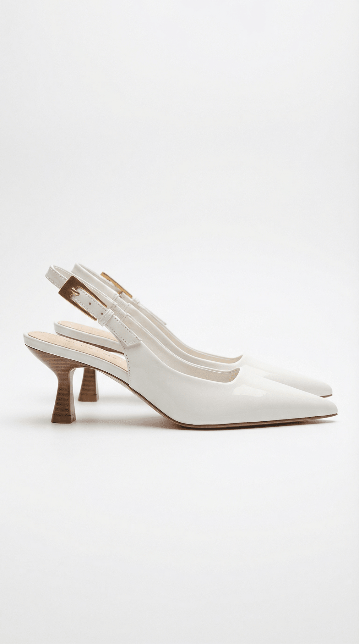 Women Court Heels Slingback Strap Pointed Toe Design - Evergreen Outfits - Women Heels