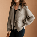 Women Jacket | Cropped Fit with Asymmetric Zip Front - Evergreen Outfits- Jackets