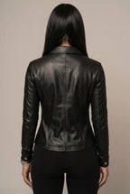 Women Jacket | Fitted Cut with Front Zip and Flap Pockets - Evergreen Outfits- Jackets