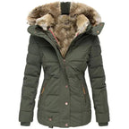 Women Jacket | Fitted Cut with Lined Hood for Winter - Evergreen Outfits- Jackets
