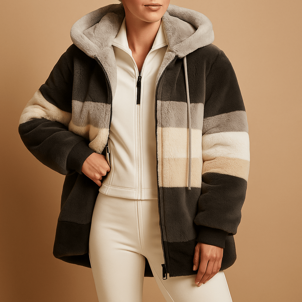 Women Jacket | Loose Knit Fit with Retro Silhouette Design - Evergreen Outfits- Jackets