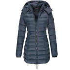 Women Jacket | Quilted Build with Removable Hood and Zip Pockets - Evergreen Outfits- Jackets
