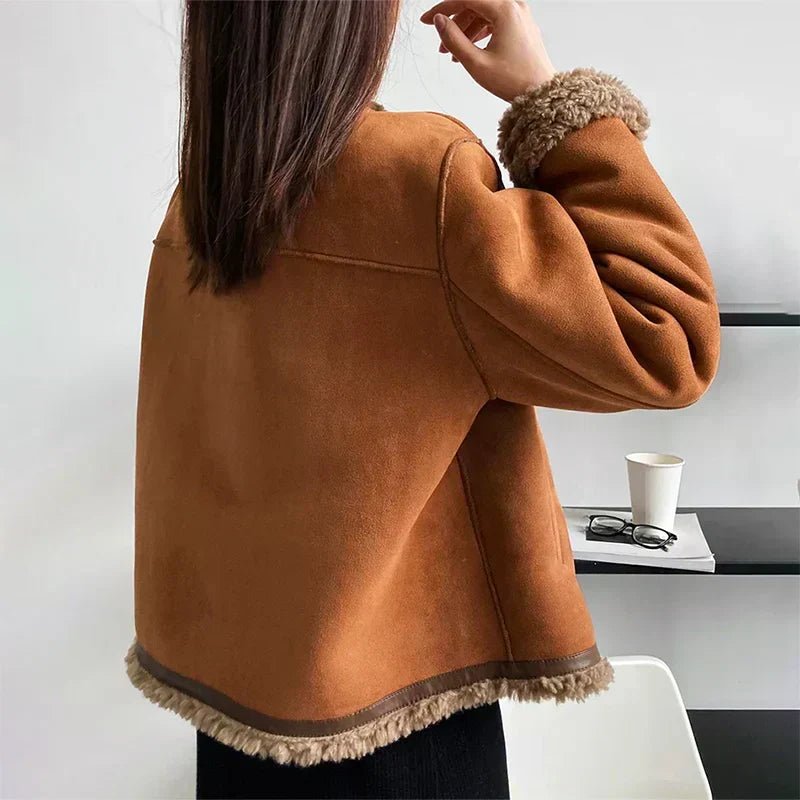Women Jacket | Regular Fit with Button Closure and Side Pockets - Evergreen Outfits- Jackets