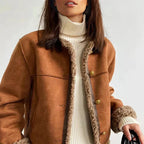 Women Jacket | Regular Fit with Button Closure and Side Pockets - Evergreen Outfits- Jackets