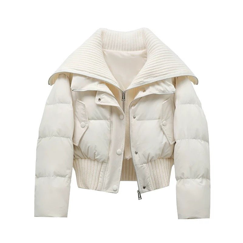 Women Jacket | Relaxed Fit with High Collar and Zip Front - Evergreen Outfits- Jackets