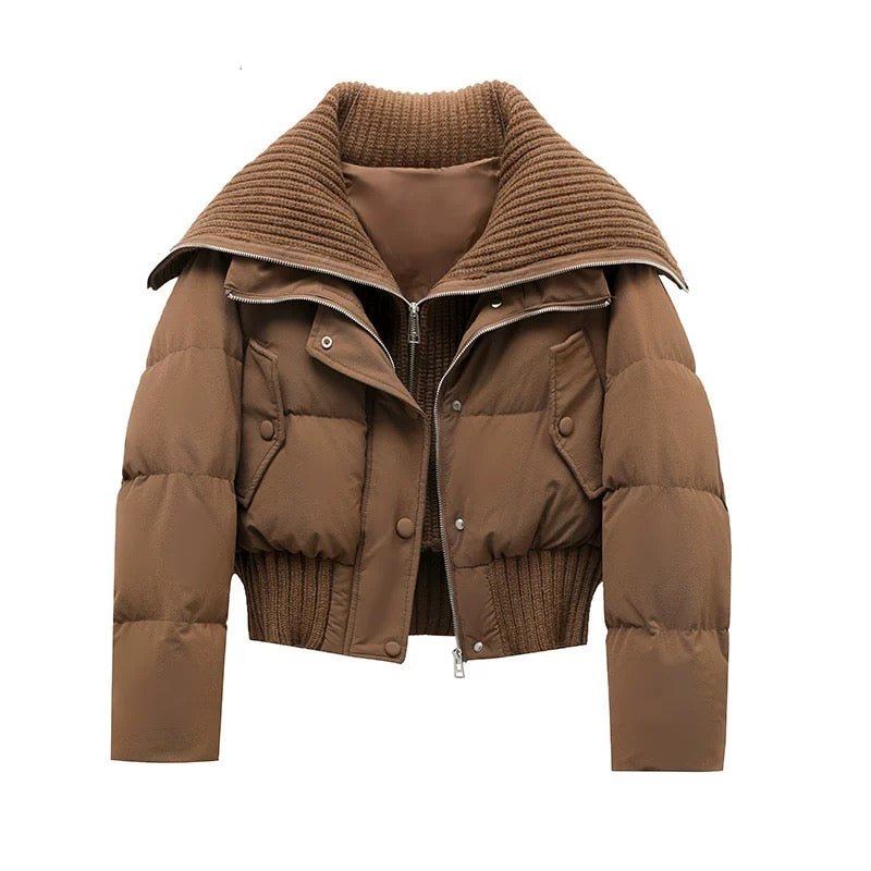 Women Jacket | Relaxed Fit with High Collar and Zip Front - Evergreen Outfits- Jackets