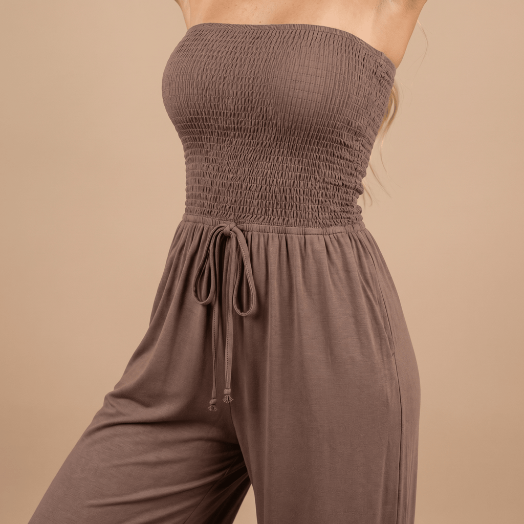 Women Jumpsuit Loose Fit With Functional Pockets Detail - Evergreen Outfits - Women Jumpsuit