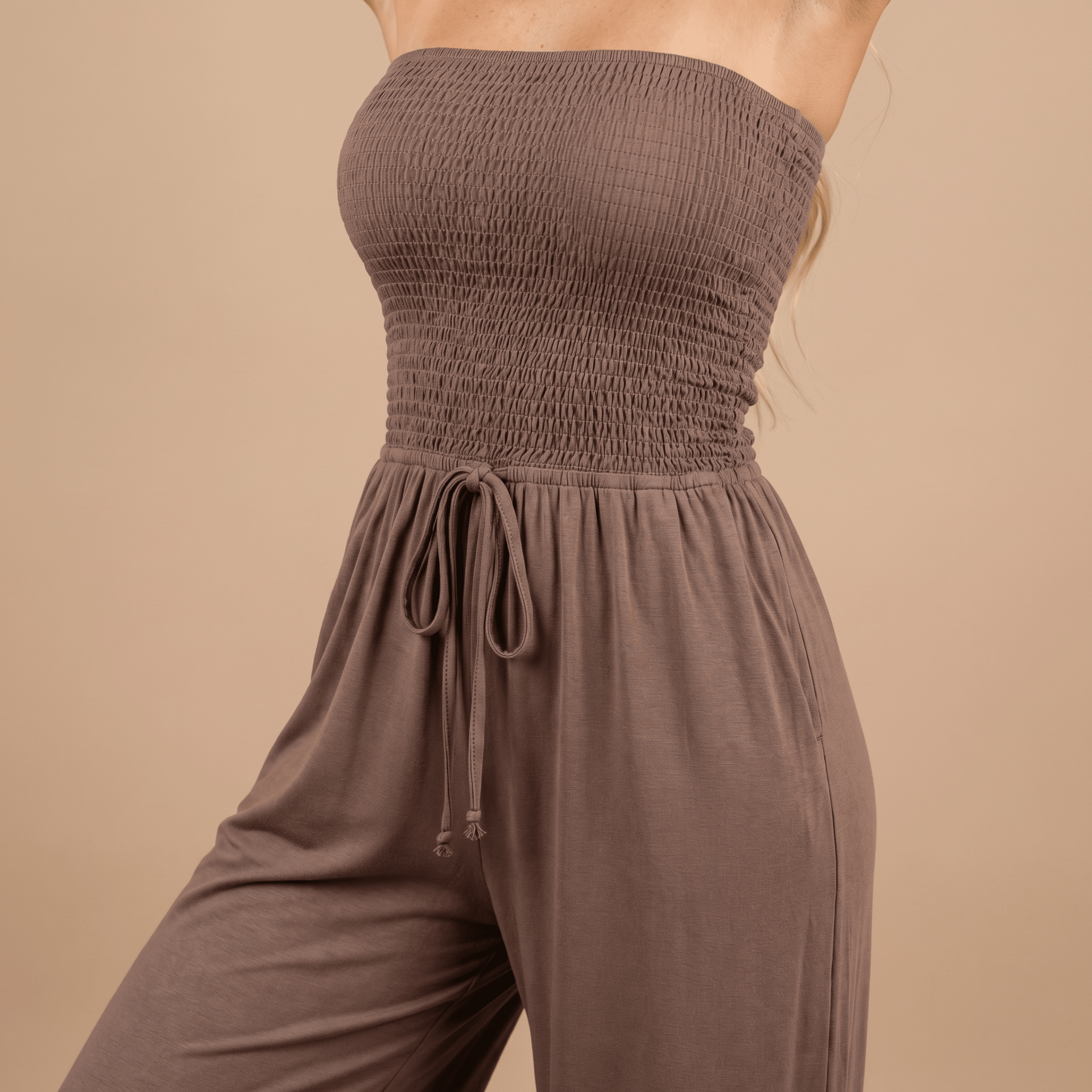 Women Jumpsuit Loose Fit With Functional Pockets Detail - Evergreen Outfits - Women Jumpsuit
