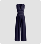 Women Jumpsuit Sleeveless Tailored Fit Flowing Silhouette - Evergreen Outfits - Women Jumpsuit