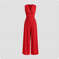 Women Jumpsuit Sleeveless Tailored Fit Flowing Silhouette - Evergreen Outfits - Women Jumpsuit