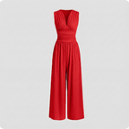 Women Jumpsuit Sleeveless Tailored Fit Flowing Silhouette - Evergreen Outfits - Women Jumpsuit