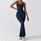 Women Jumpsuit Slim Fit Racerback Flared Trousers Fit - Evergreen Outfits - Women Jumpsuit