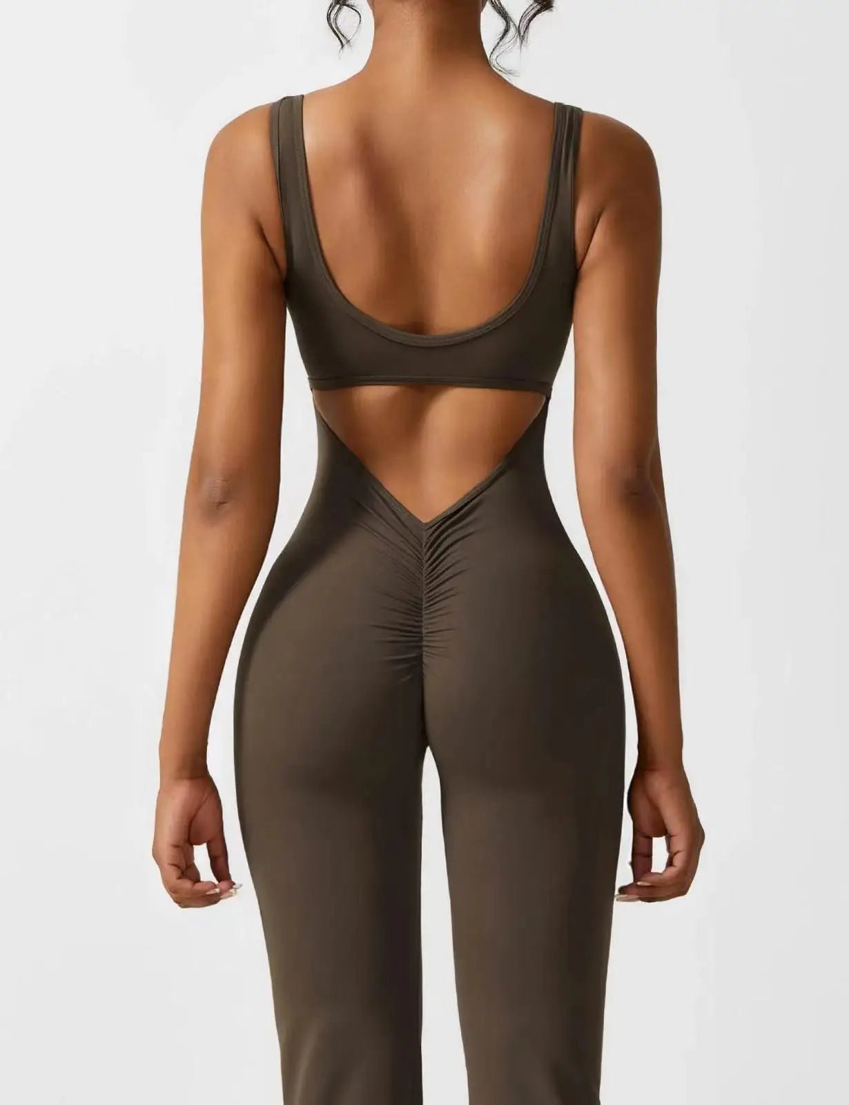 Women Jumpsuit Slim Fit Racerback Flared Trousers Fit - Evergreen Outfits - Women Jumpsuit