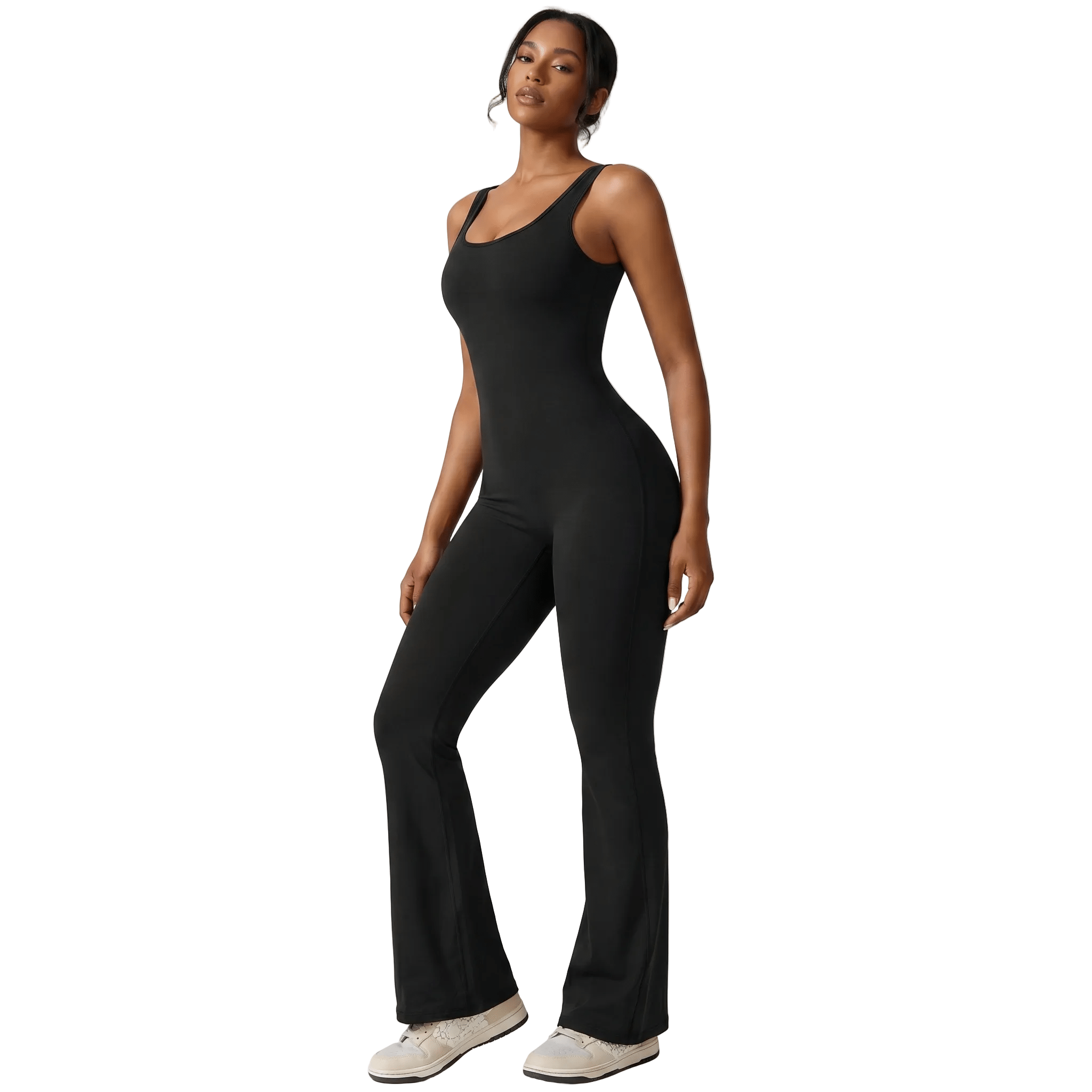 Women Jumpsuit Slim Fit Racerback Flared Trousers Fit - Evergreen Outfits - Women Jumpsuit