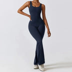 Women Jumpsuit Slim Fit Racerback Flared Trousers Fit - Evergreen Outfits - Women Jumpsuit