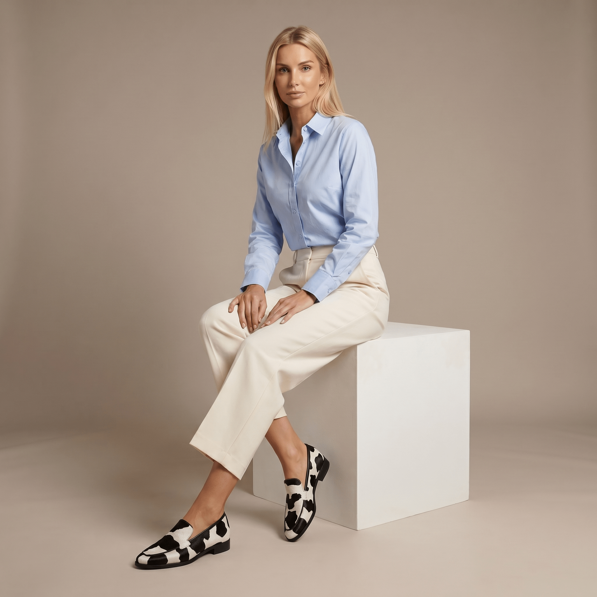 Women Loafers Modern Clean Lines Slip On Closure Style - Evergreen Outfits - Women Loafers