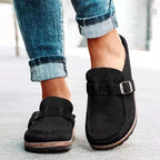 Women Loafers Slip On Closure Buckle Detail Design - Evergreen Outfits - Women Loafers